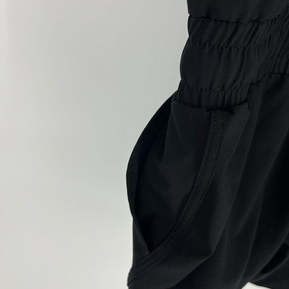 Albion Romper Size Small Womens Black Jumpsuit Stretch Pockets Ruffle Cap Sleeve - Picture 8 of 8